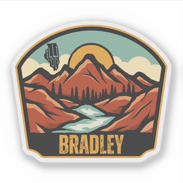 Bradley, Illinois Klistermärken (Framsida)