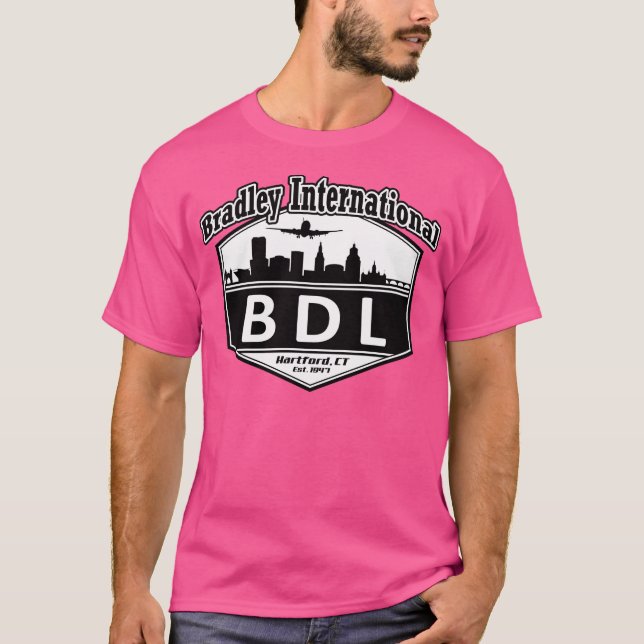 Bradley Internationell flygplatskod T Shirt (Framsida)