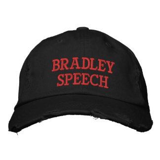 Bradley Tal Distress Baseball Cap Broderad Keps
