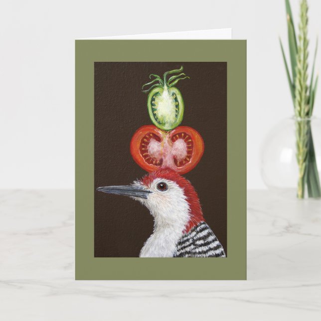 Bradley the woodpecker card kort (Framsida)