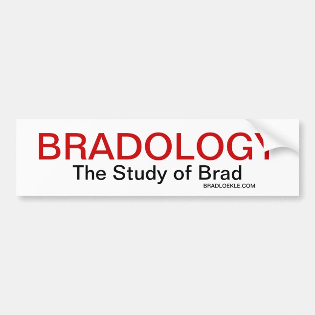 Bradology bildekal (Framsidan)