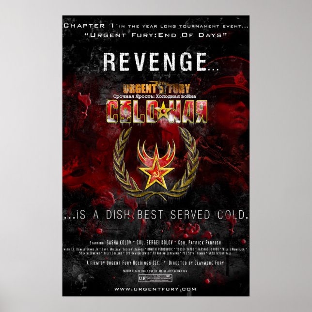 Brådskande Fury Kall Krig stora högglans poster (Framsidan)