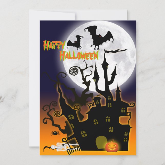 Brådskande inbjudan till Halloween fest (Framsida)