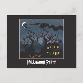 Brådskande inbjudan till Halloween fest Vykort