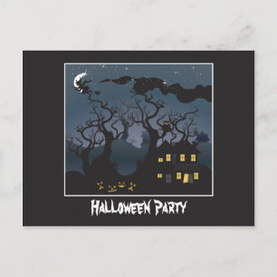 Brådskande inbjudan till Halloween fest Vykort