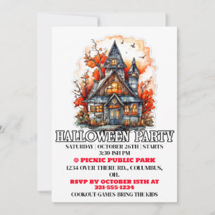 Brådskande inbjudan till Happy halloween-partiet