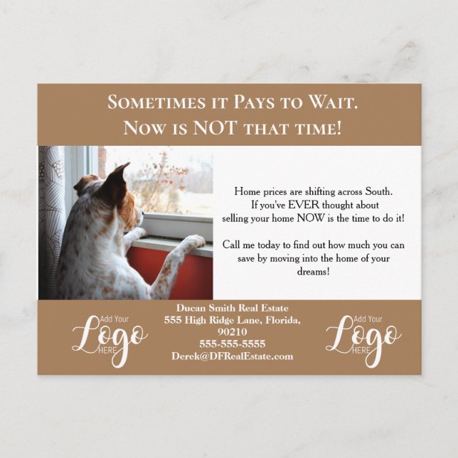 Brådskande Uppmaning till Handling Fastighetskort Vykort (Framsida)