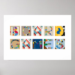 "Brädspel" Brädspel Alfabet Poster