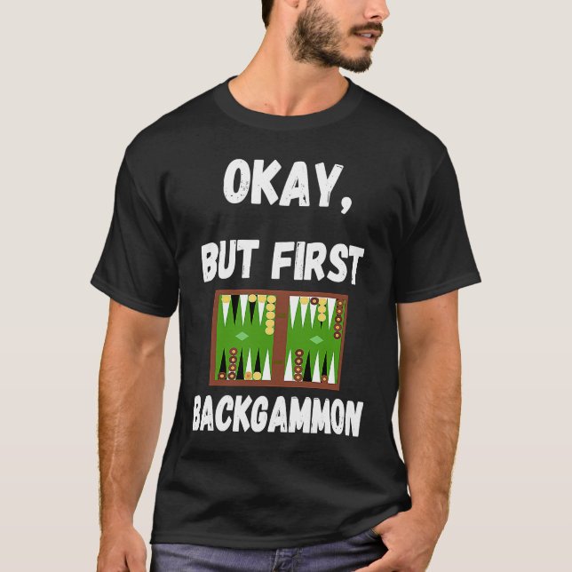 Brädspel i Backgammon Träbrädspel Spelbräde  T Shirt (Framsida)