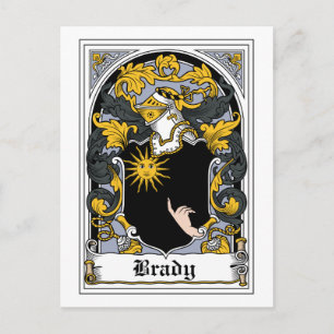 Brady Family Crest Vykort
