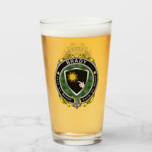 Brady Irish Shield Beer Glass Glaskopp