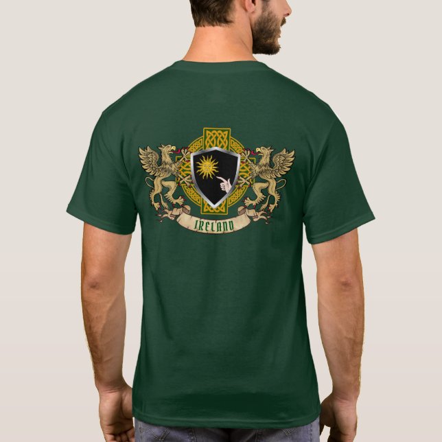 Brady Irish Shield & Griffins Personlig T Shirt (Baksida)