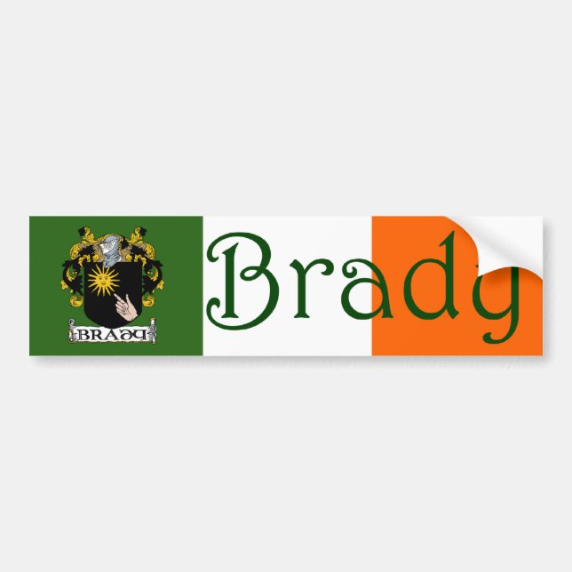 Brady Jackar Arm Bumper Sticker Bildekal (Framsidan)