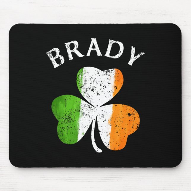Brady Namn Gåva - Lucky Irish Pride  Musmatta (Framsidan)