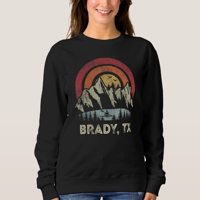 Brady Texas Mountain Sunset Sunrise Kayaking T Shirt (Framsida)