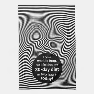 Brag om Diet Funny Joke Kökshandduk