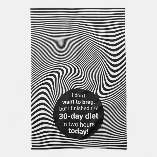 Brag om Diet Funny Joke Kökshandduk (Vertikal)