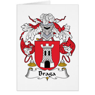 Braga familjvapensköld hälsningskort