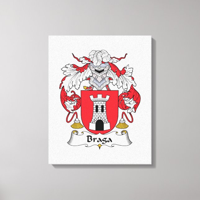 Braga Family Crest Canvastryck (Framsida)