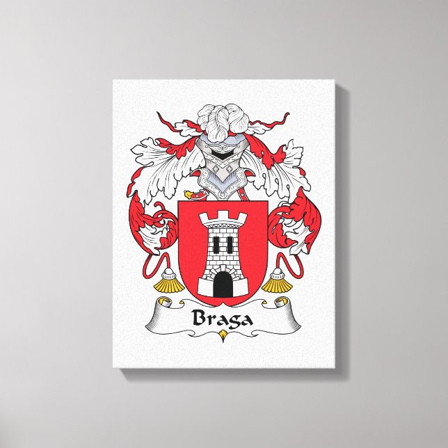 Braga Family Crest Canvastryck (Framsida)