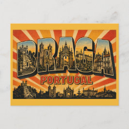 Braga Portugal Forntida ärkestift Vykort