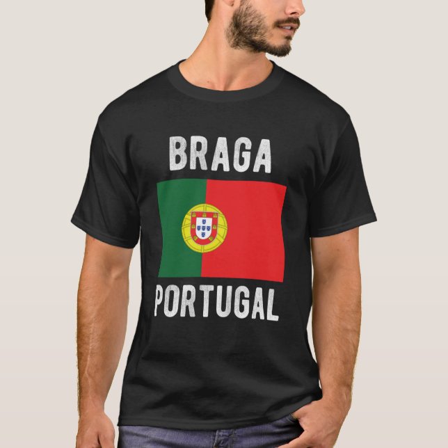Braga Portugal - Souvenir Tourist T Shirt (Framsida)