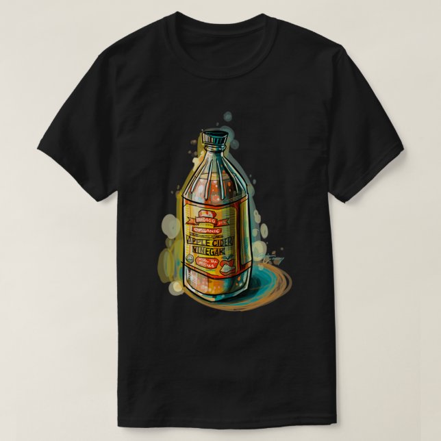 Bragg Apple Cider Vinegar Organic Health Drink Fer T Shirt (Design framsida)
