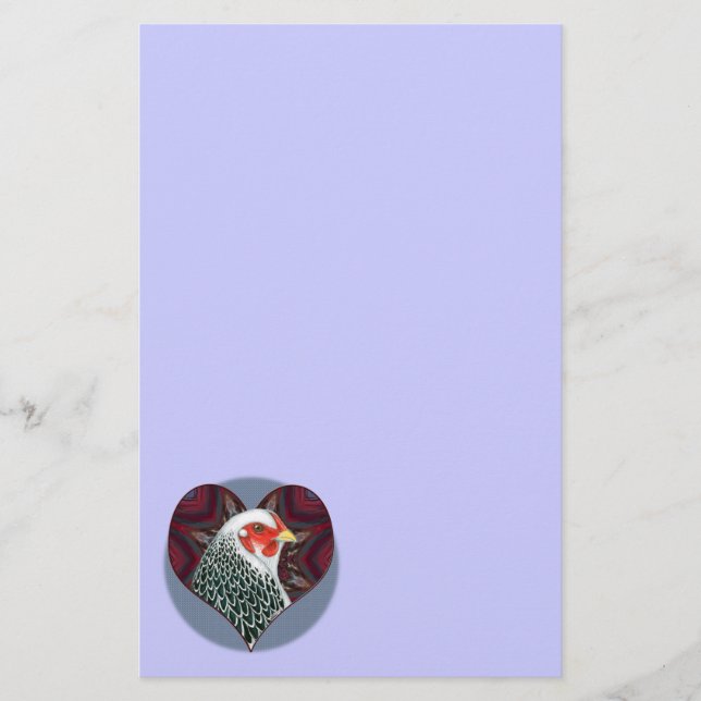 Brahma Hen Heart Brevpapper (Framsida)