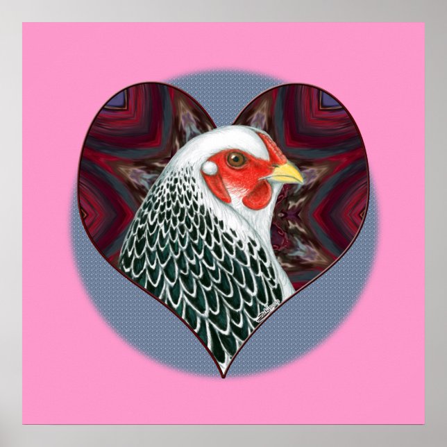 Brahma Hen Heart Poster (Framsidan)