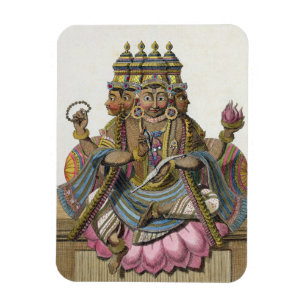Brahma hinduisk gud av skapelsen, från 'den magnet