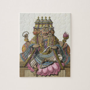 Brahma hinduisk gud av skapelsen, från 'den pussel