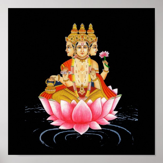 BRAHMA - PRAJAPATI - HINDU GODDESS POSTER (Framsidan)