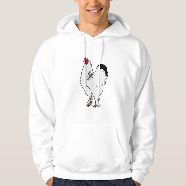 Brahma Tupp Chickens Funny Farmer Chicken Hoodie (Framsida)