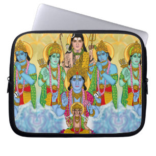 Brahma Vishnu Shiva Ram Krishna Bärbar datorskål Laptop Fodral