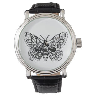 Brahmin moth teckning armbandsur
