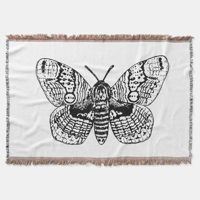 Brahmin moth teckning filt (Framsidan)
