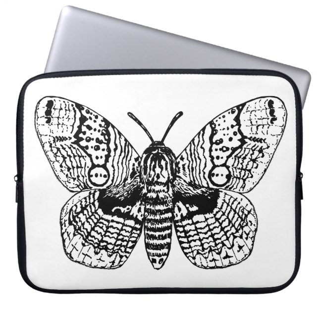 Brahmin moth teckning laptop fodral (Framsidan)