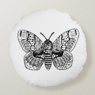 Brahmin moth teckning rund kudde