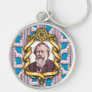 Brahms's Lullaby Rund Silverfärgad Nyckelring