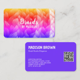 Braid Salon Anpassningsbar QR Visitkort