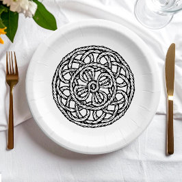 Braided black and white circle