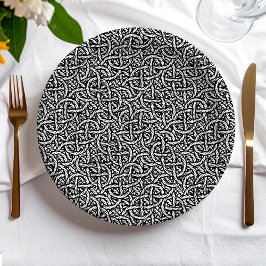 Braided black and white pattern