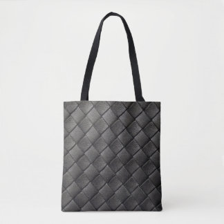 Braided Black Leather: Vintage Struktur Tygkasse