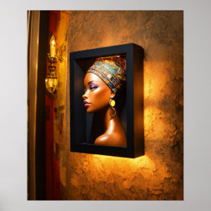 "Braided Brilliance: 3D Wall Art Poster