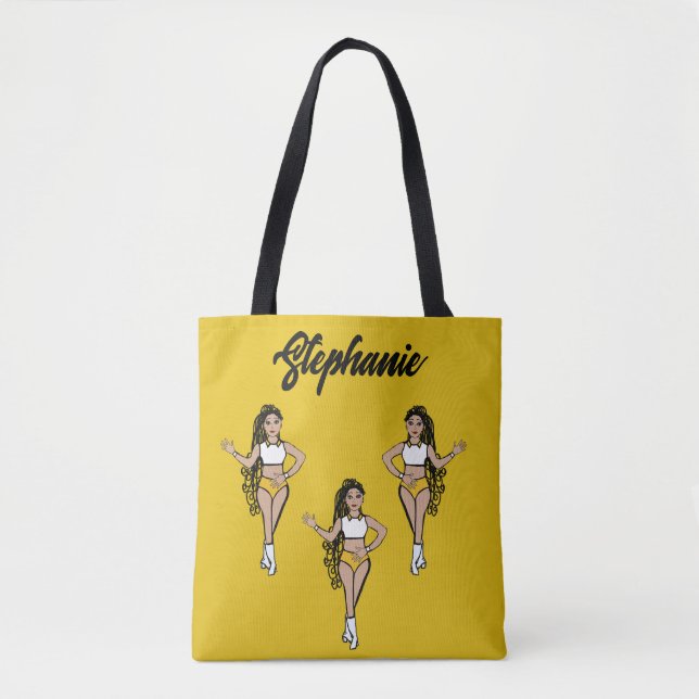 Braided Dancer Personlig Tote (Gult) Tygkasse (Framsida)