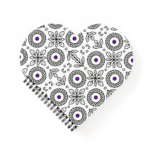 Braided Mandala och Löv Motif Spiral Notebook