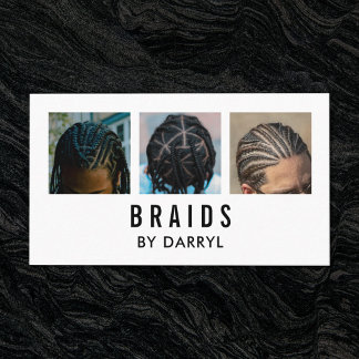 Braids Braiding Loctician Photo Afro Hair Stylist Visitkort