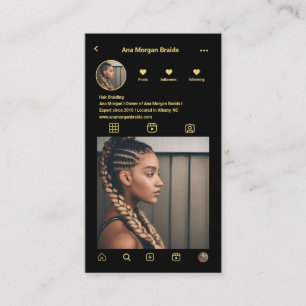 Braids instagram-profil fotorutnät qr-kod visitkort