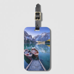 Braies alperna för Dolomite för sjö , italien Bagagebricka