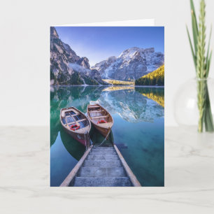 Braies alperna för Dolomite för sjö  , italien Kort